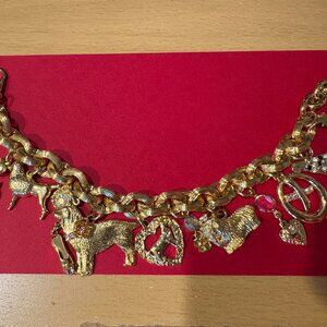 Kirks Folly Vintage Dog Charm Bracelet